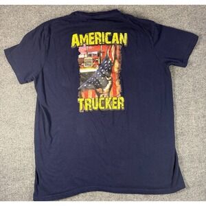 Black Canyon Outfitters American Trucker T Shirt Mens L Navy Patriotic USA Semi